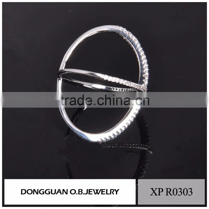 Custom ladies white gold fashion ring finger rings photos wholesale