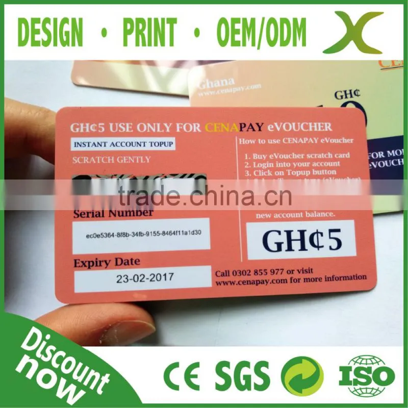 High Quality Scratch calling card/ Prepaid top-up phone cards