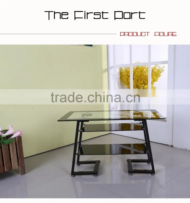 Modern Living Room Furniture Black Tempered Glass TV Stand
