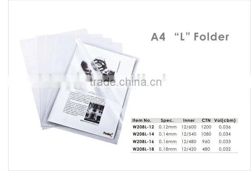 New Design A4 Transparent Clear Slide Bar Report Cover