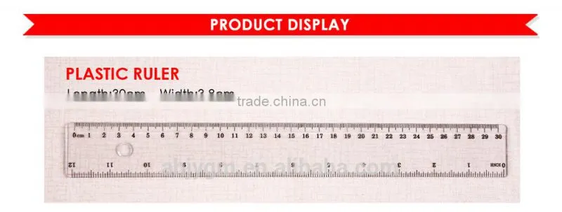 30X3.8CM Plastic Transparent Ruler/plastic straight ruler