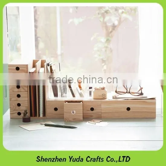 Home used desktop MDF containers set of wooden drawer box