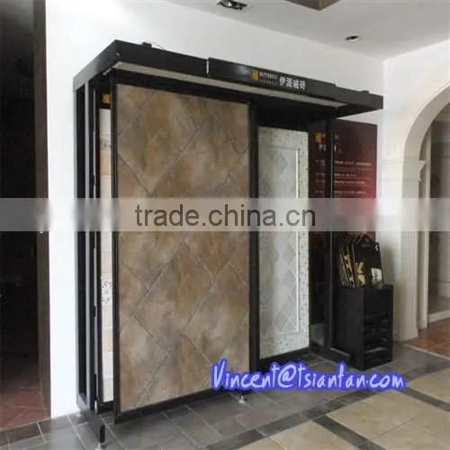 CT090 Sturdy Slab Stone Ceramic Tile Display Racks With Steel