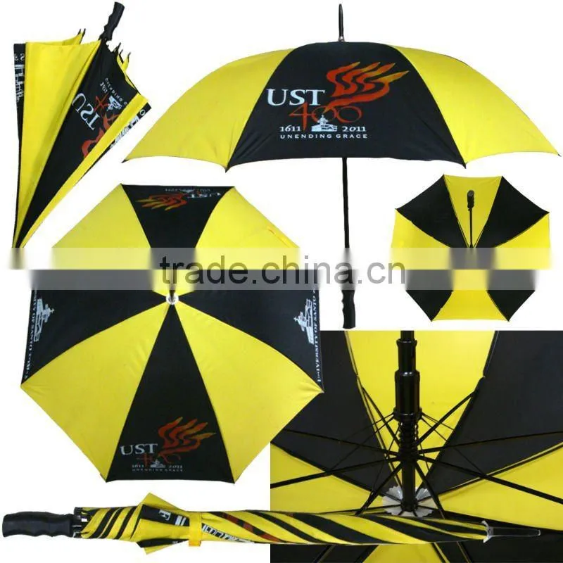 big double canopy green golf umbrella