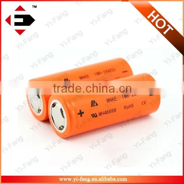 electronic cigarette big battery mnke 26650 3.7v 3500mah high drain battery