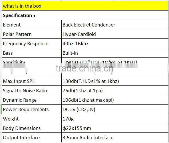 Manufacturer DSLR camera microphone , professional outdoor recording microphone for digital camera