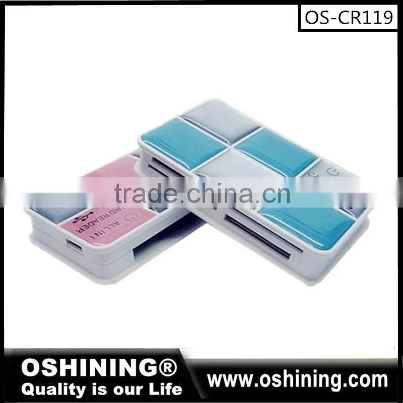 Wholesale high speed all in1 usb 2.0 card reader with 4slots (OS-CR145)