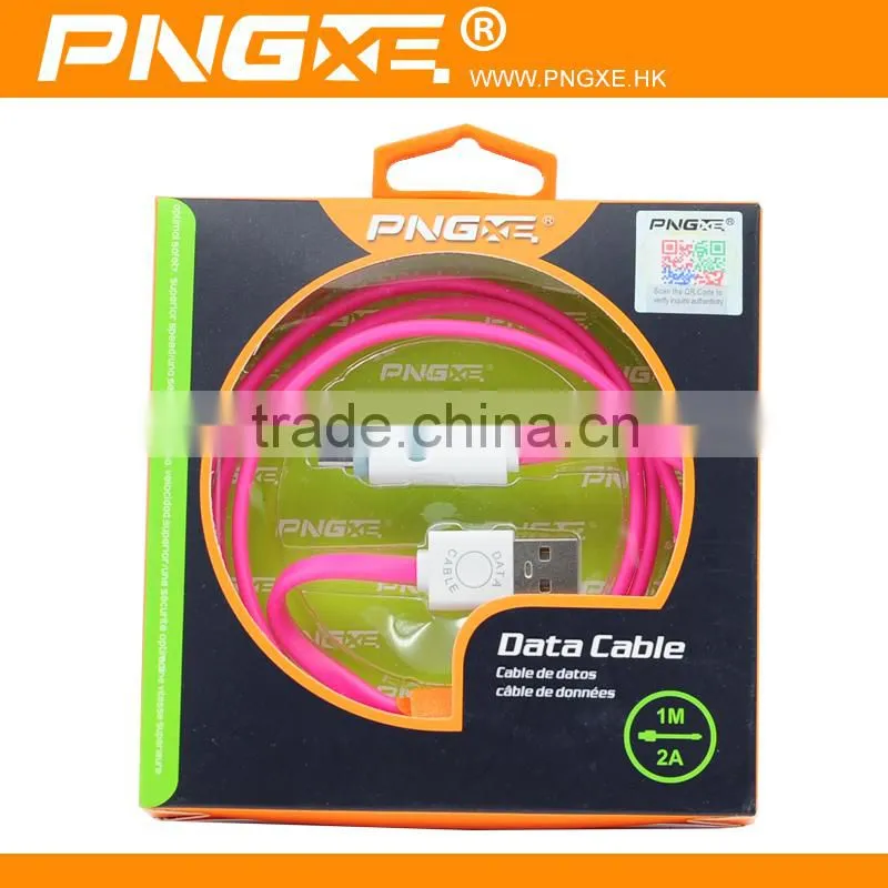 Wholesale PNGXE cheap price flat led usb cable for iPhone 5 6 6s