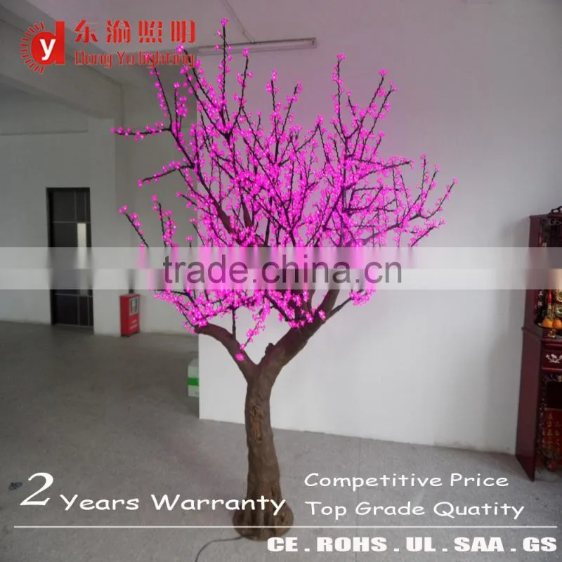 high quality Pink LED lighted cherry blossom flower tree for christmas holiday party