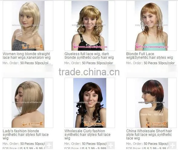 perucas, Popular Fashion Woman Short synthetic middle part divison Hair Wig Beige