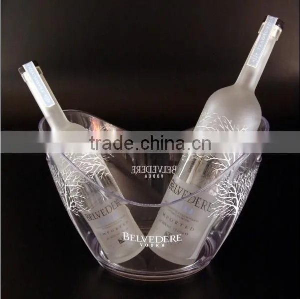 3.5L Mini Plastic acrylic ice bucket for beer promotion, champagne wine ice bucket for party