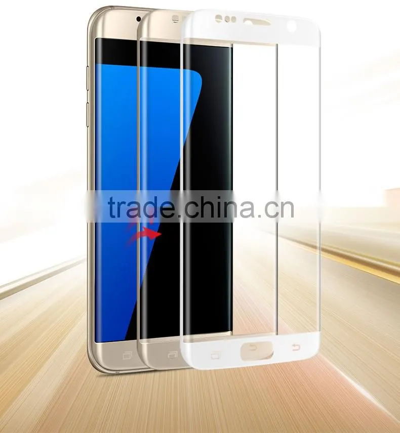 100% Full size 3D Curved Transparence Tempered Glass Screen Portector for Samsung S7 EDGE