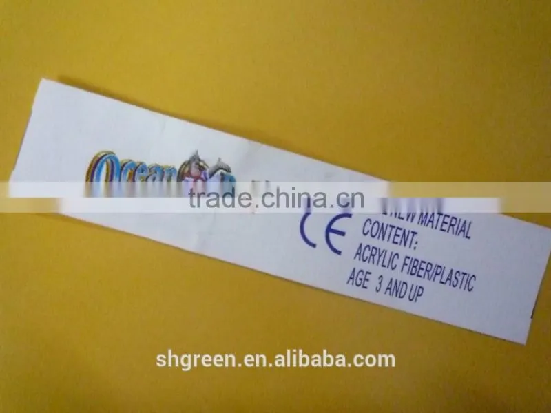 Kids clothing care printed label