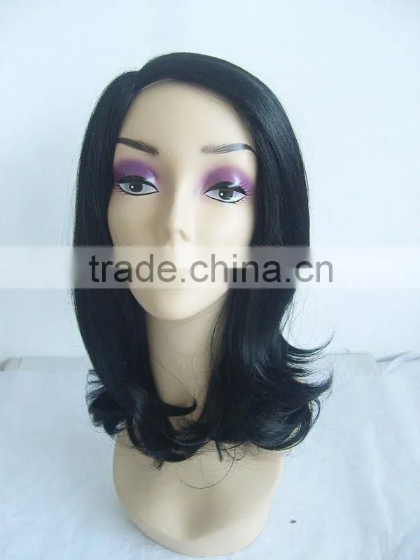 Elegant Synthetic Black Wigs For White Women