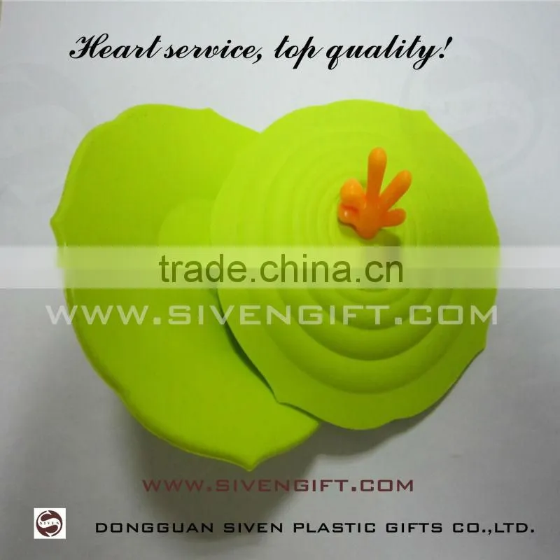 Cute design silicone cup cover beautiful silicon 3d cup lids