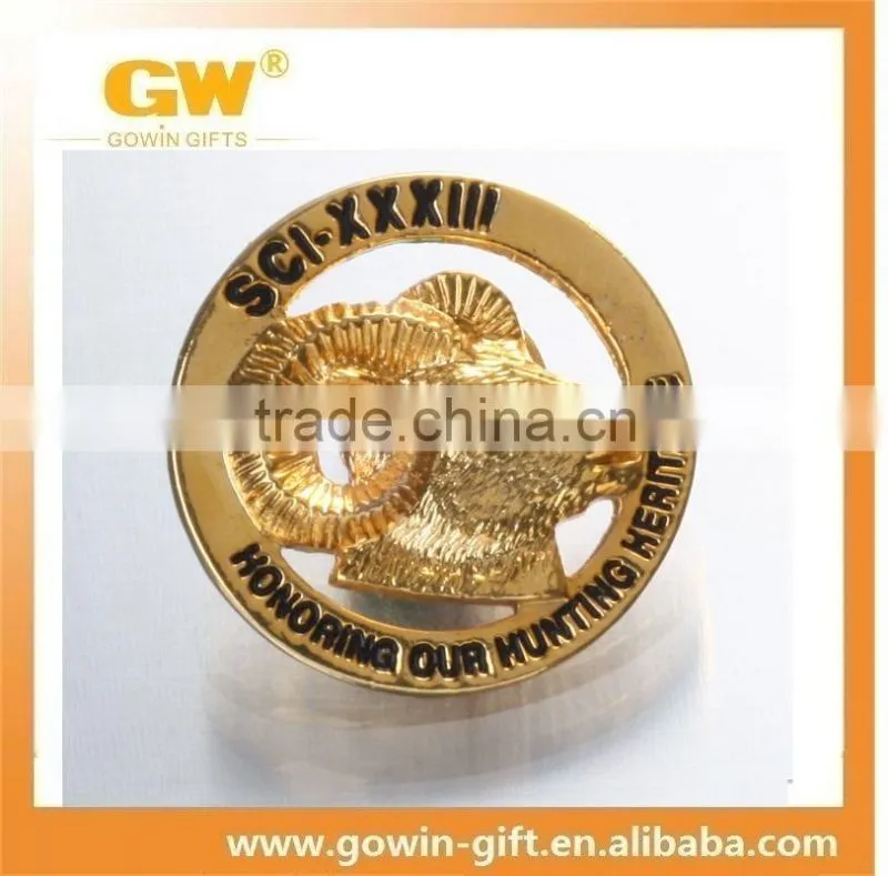 Wholesale custom metal alphabet letter lapel pin badge