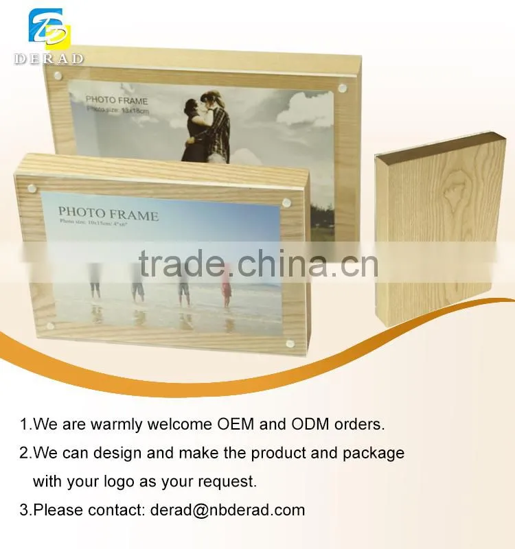 Glass Wood Photo Frame