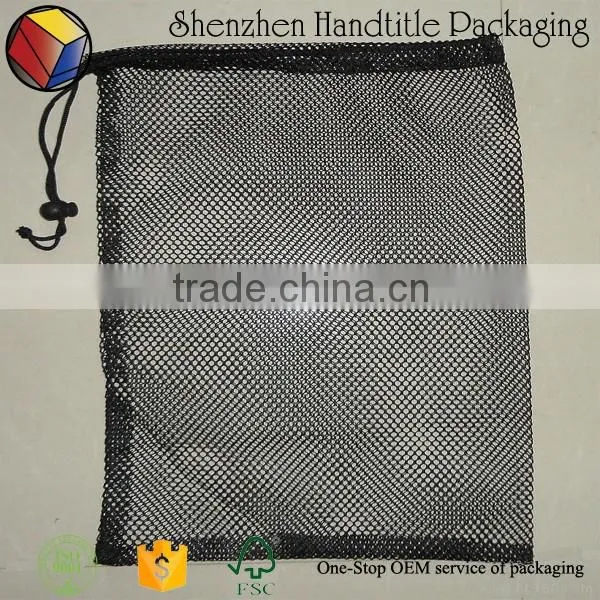 custom drawstring mesh pouch
