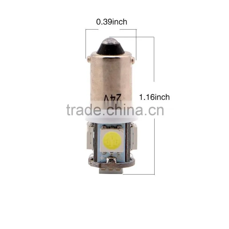 24v car light T11 BA9S White 5050 5SMD Car led Light auto Bulb T4W H6W Indicator light interior light bulb