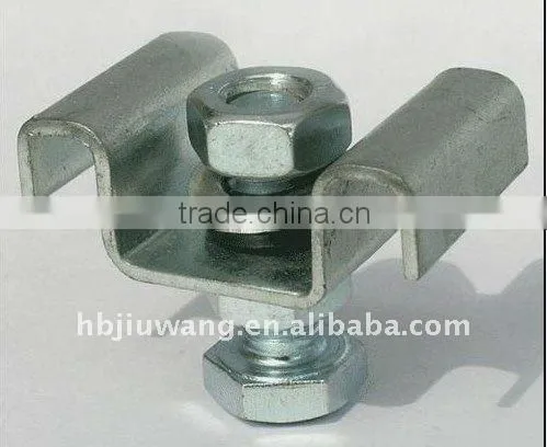 Galvanized grating saddle clip (standard size)
