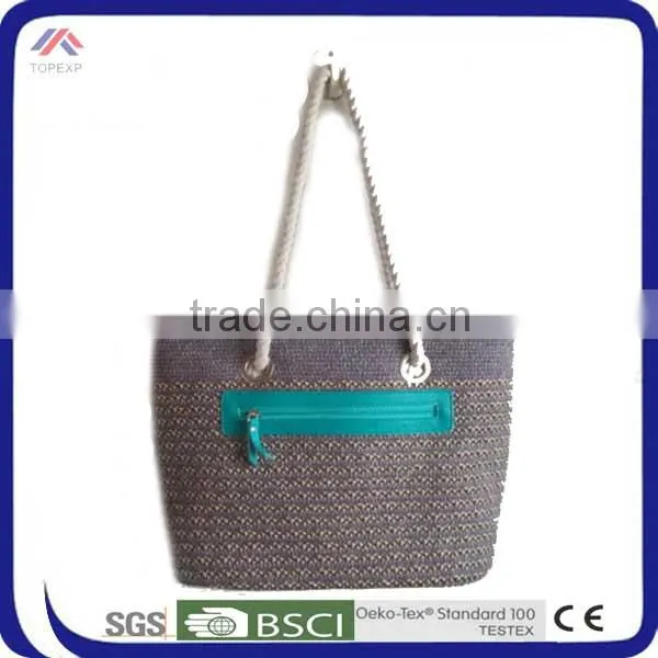 Denim Shoulder Bag With Zipper Pocket