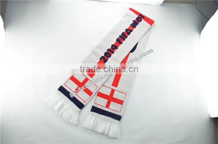 china manufacturer hot new product for 2015 fashion World Cup acrylic knit fans scarf