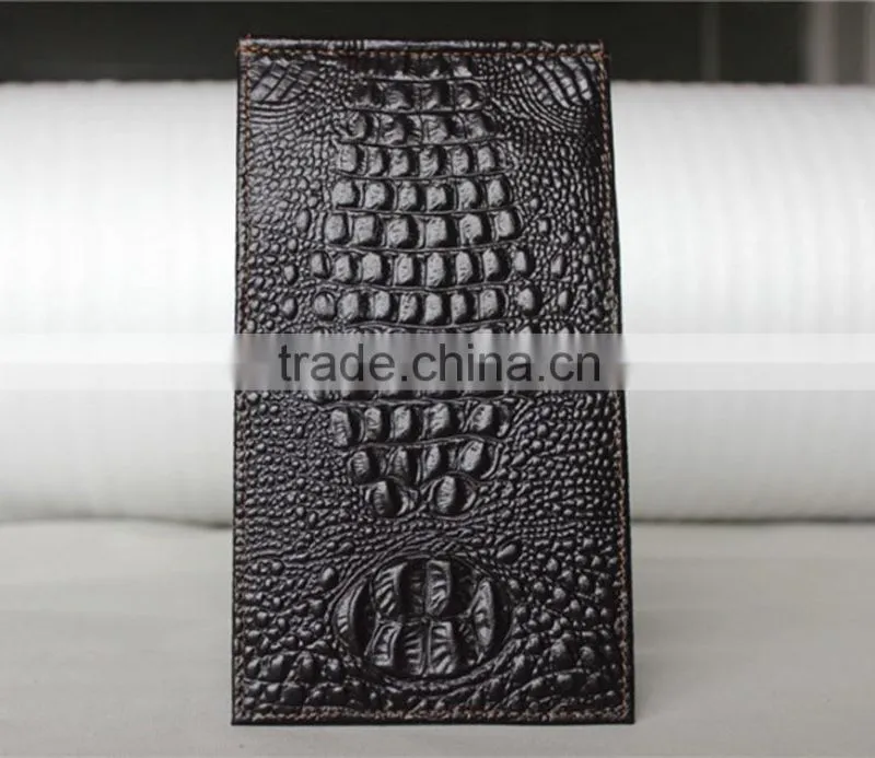 2016 new design fashion 100%Genuine Leather Wallet,Crocodile 3D purse men long wallet card handbag wallet