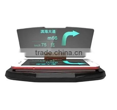 Wholesale Head Up Display, Car HUD Phone GPS Navigation Image Reflector, Cell phone Holder Mount