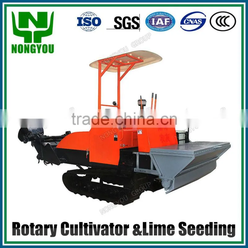 Factory Price Farm Rotary Tiller Tiller Cultivator Diesel Crawler Type Rotary Cultivator With Fertilizer Spreader 2FG-180