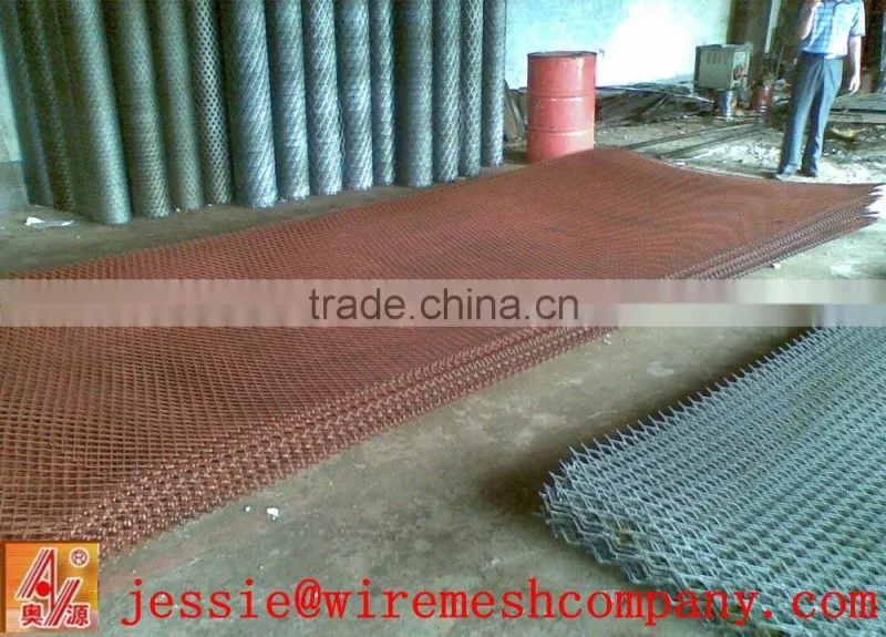 heavy duty expanded mesh sheets / PVC coated expanded metal mesh supplier