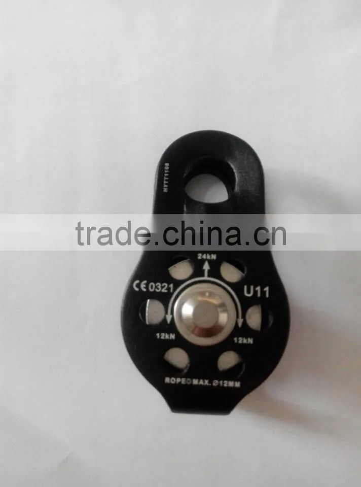 ANPEN CE EN 12278 fixed side rescue pulley Aluminum light weight single climbing pulley
