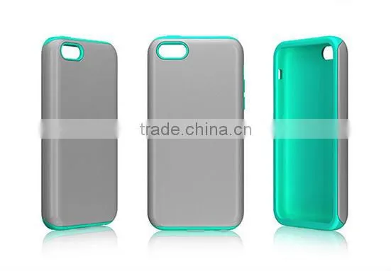 Seal combination sets PC + silicone white and blue case for iphone5c/5s