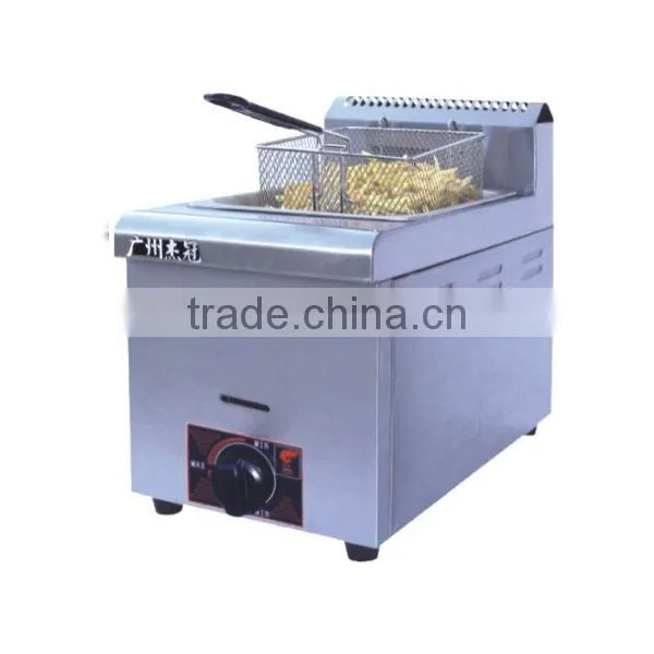 gas temeprature-controlled fat fryer (1-tank&1-basket)