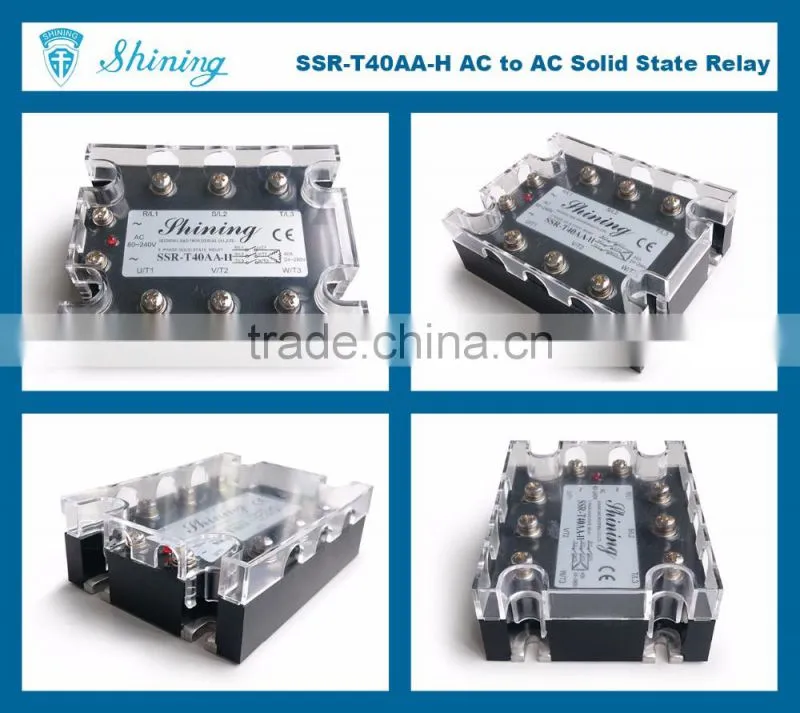 SSR-T40AA-H CE Zero Crossing Solid State Relay 3 Phase 40 Amp SSR