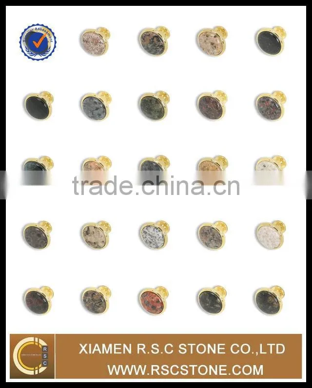 RSC Polished Brass granite knobs 012