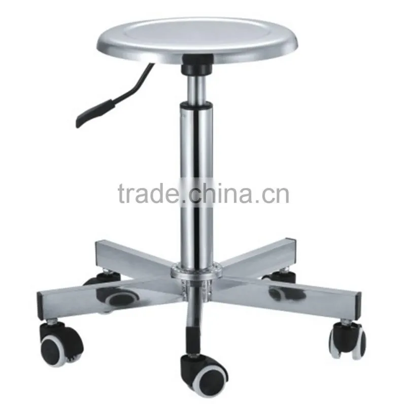 Roung Stool with Wheels and Gas Lift