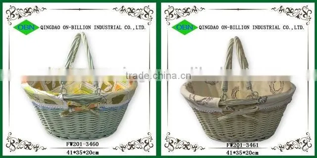 Quality wicker woven egg collection basket