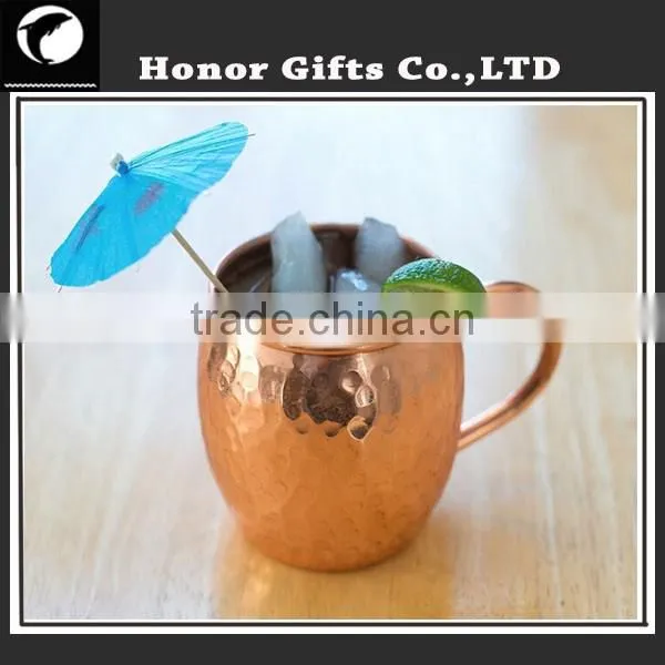 High Quality Manufacturer Hammered 100% Pure Copper Mug
