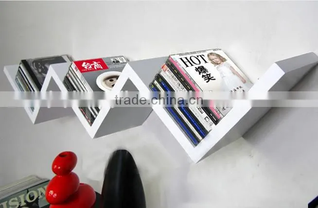 Facrory supply Acrylic new design livingroom bedroom wall bookshelf modern bookshelf