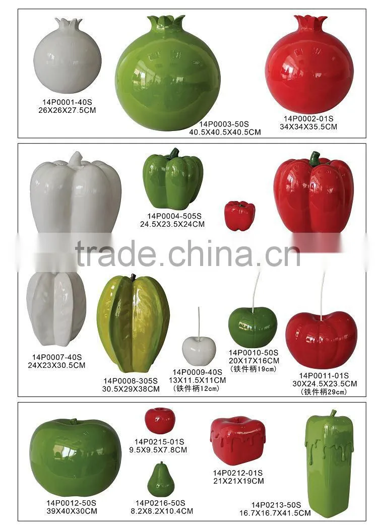 Good quality poly resin little red apple Figurine