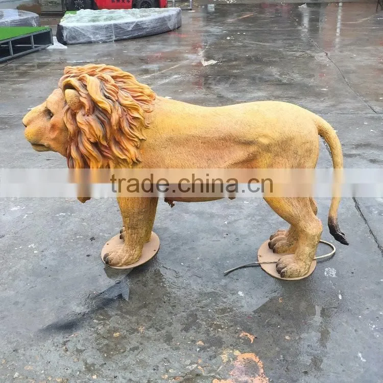 Fiberglass lion statue sculpture