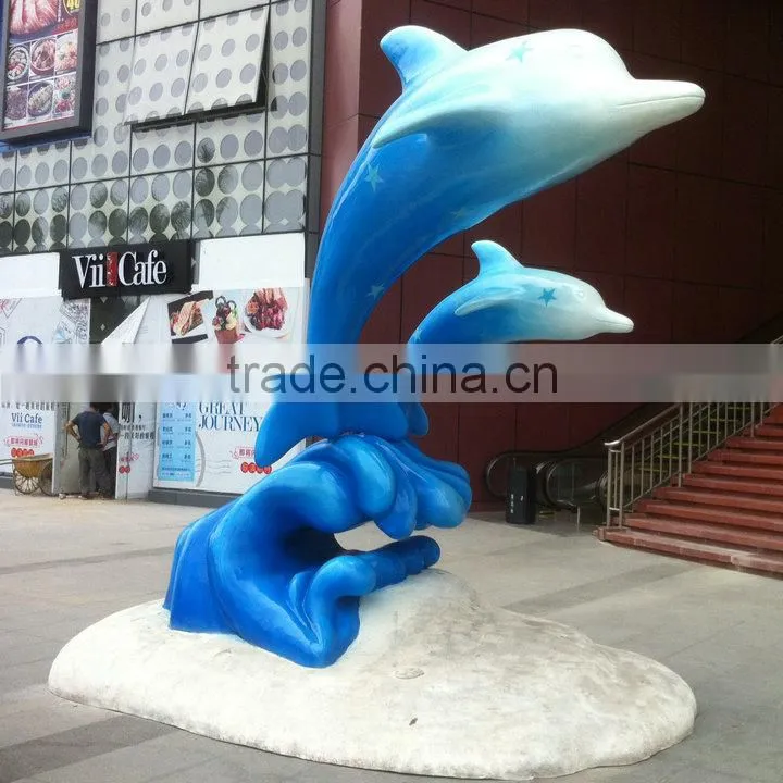Fiberglass dolphin statue sculpture figure
