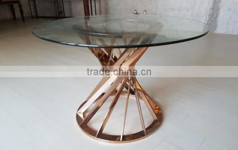 2017 Italian gold round dining table