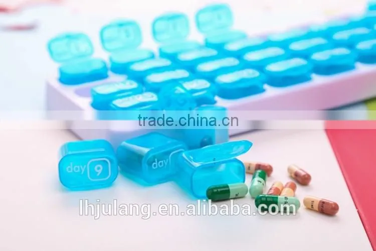2017 New design plastic pill organizer 31 days/plastic monthly pill box