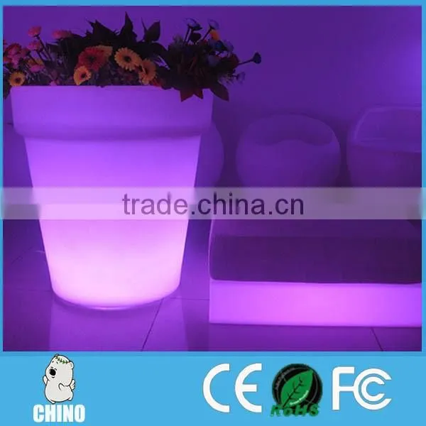LED Vase fiber led flower pot /solar flower potfor outdoor