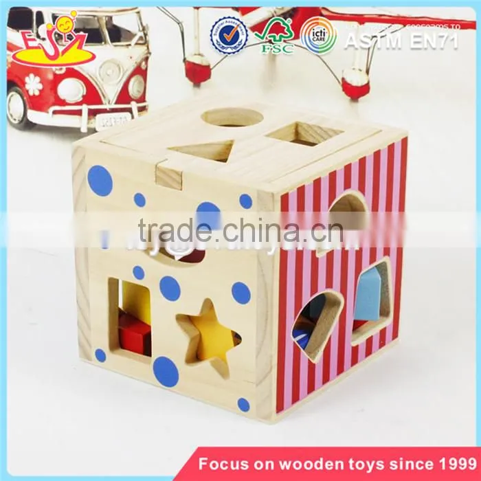 wholesale children coordinating eye and hand wooden educational toys funny shape blocks kids wooden educational toys W12D067