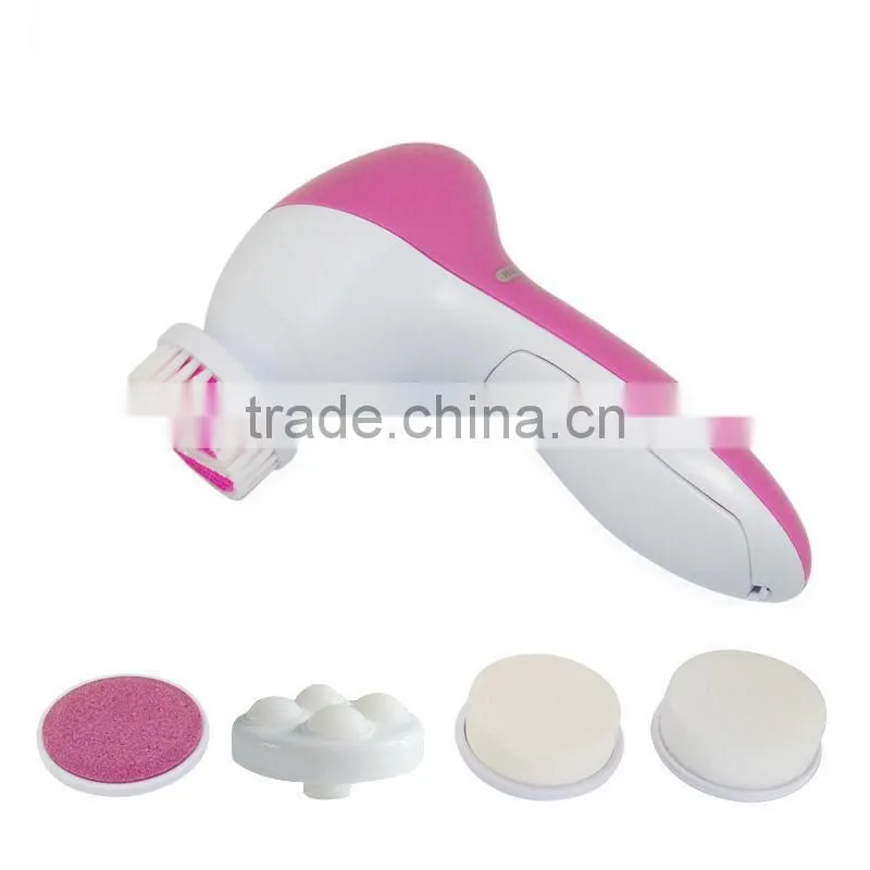 The 5 In 1 Body Face Skin Care Cleaning Wash Brush SPA Facial Beauty Relief Massager