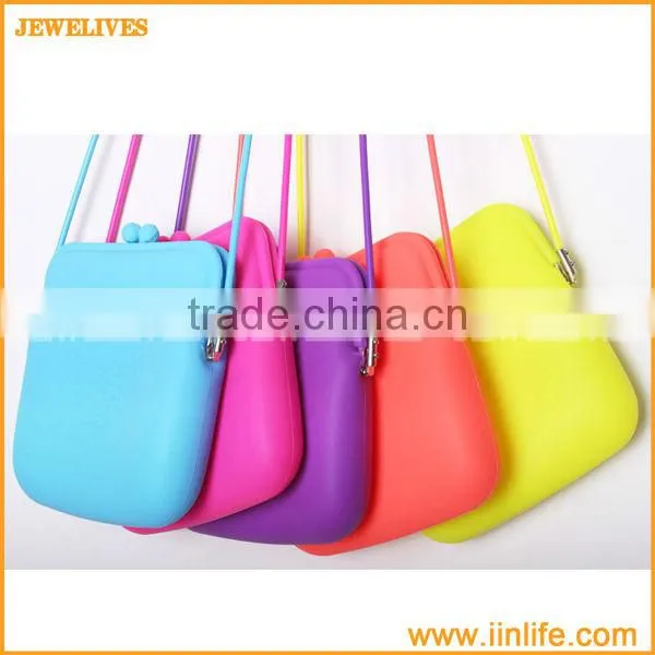 Best price Fashion Function Silicon bag Wallet Cellphone Mobile Silicon Cosmetic Bag Silicon coin bag Purse