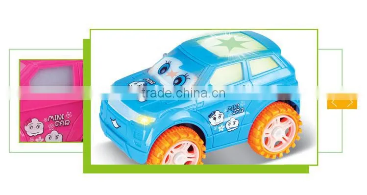 Hot selling cartoon electric toys plastic model car show display stand