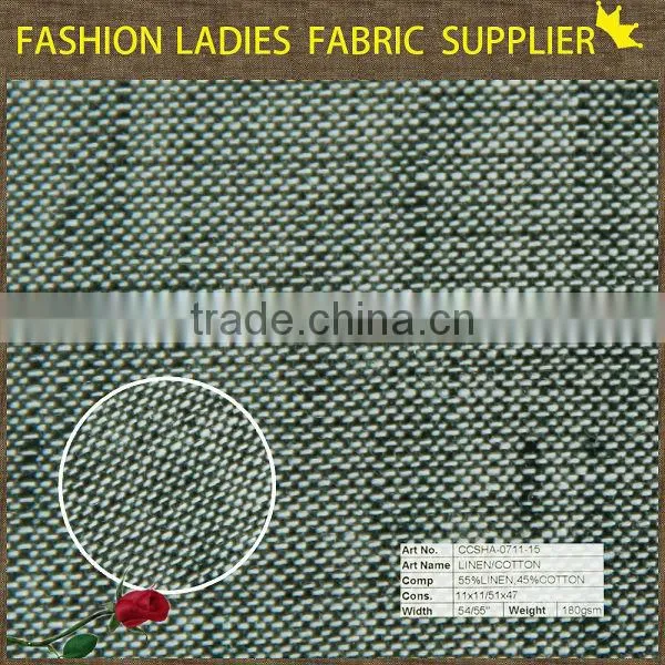 shaoxing cicheng fashion cotton natural linen fabric rustic